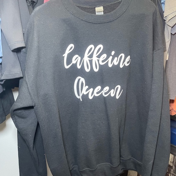 Gildan Sweaters - Gildan Black Caffeine Queen Women's Crewneck Sweatshirt